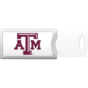 Centon 32GB Push USB 2.0 Texas A&M University - 32 GB - USB 2.0 - 5 Year Warranty