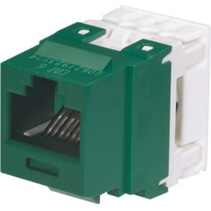 Panduit Network Connector - 1 Pack - 1 x RJ-45 Network Female - Green