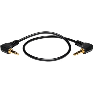 Tripp Lite by Eaton 3.5mm Mini Stereo Audio Cable with two Right-Angle plugs (M/M) 1 ft. (0.31 m)