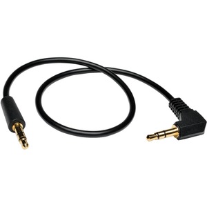 Tripp Lite by Eaton 3.5mm Mini Stereo Audio Cable with one Right-Angle plug (M/M) 1 ft. (0.31 m)