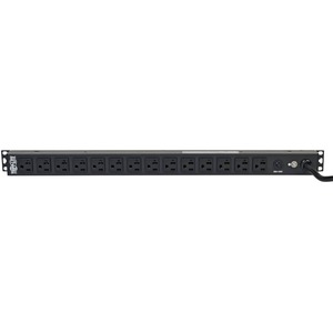 Eaton Tripp Lite Series 2.4kW Single-Phase 120V Basic PDU, 14 NEMA 5-15/20R Outlets, NEMA L5-20P Input, 15 ft. (4.57 m) Cord, 0U Vertical