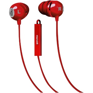 Classic Earbud with Mic Red