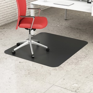 Black Rectangular Hard Floor Chairmats