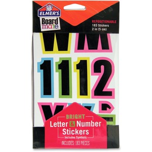 Bright Reposition Letters and Numbers Stickers