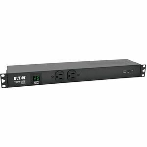 Tripp Lite by Eaton PDU 2kW Single-Phase Local Metered PDU + ISOBAR Surge Suppression, 3840 Joules, 100-127V Outlets (12 5-20R, 2 5-15R), L5-20P/5-20P, 15 ft. (4.57 m) Cord, 1U Rack-Mount
