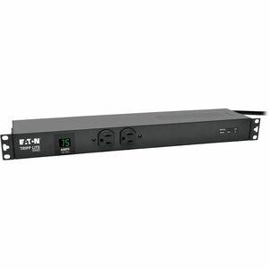 Tripp Lite by Eaton PDU 1.5kW Single-Phase Local Metered PDU + ISOBAR Surge Suppression 3840 Joules 100-127V Outlets (14 5-15R) 5-15P 15 ft. (4.57 m) Cord 1U Rack-Mount