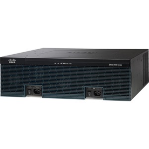 Cisco 3945 Router - 3 Ports - Management Port - 17 - Gigabit Ethernet - 3U - Rack-mountable - 90 Day