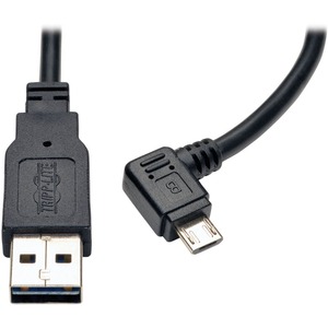 Tripp Lite by Eaton Dedicated Reversible USB Charging Cable (Reversible A to Right-Angle 5-Pin Micro B) Black 3 ft. (0.91 m)
