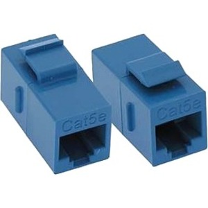 Unirise Cat5e RJ45 Keystone In-line Coupler, Blue