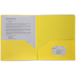 2-pocket Yellow Poly Portfolio