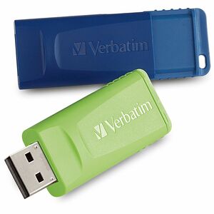 32GB Store 'n' Go USB Flash Drive - 2pk - Blue, Green - 32GB - 2pk - Blue, Green