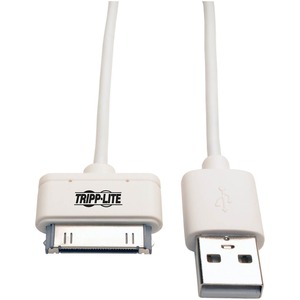 Tripp Lite by Eaton USB Sync/Charge Cable with Apple 30-Pin Dock Connector White 3 ft. (0.91 m)
