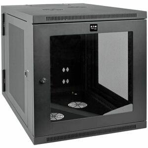 Tripp Lite by Eaton SmartRack 12U Server-Depth Wall-Mount Small Rack Enclosure Clear Acrylic Window Hinged Back