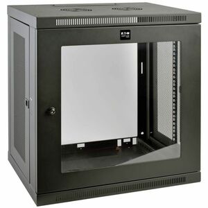 Tripp Lite by Eaton SmartRack 12U Low-Profile Switch-Depth Wall-Mount Small Rack Enclosure Clear Acrylic Window