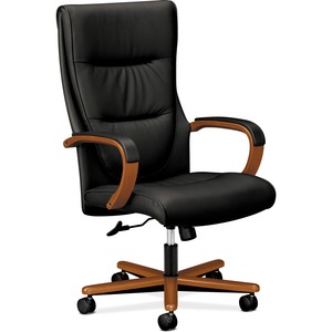 HVL844 High-back Wood Base Executive Chair - Click Image to Close