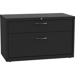 2 Drawer 36"W Black Credenza - Click Image to Close