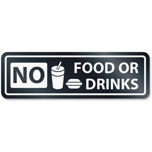 No Food Or Drinks Window Sign - Click Image to Close