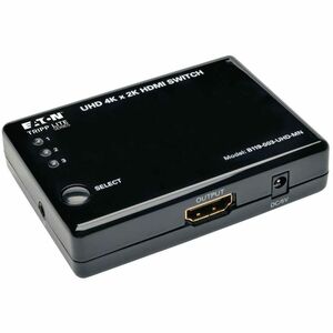 Tripp Lite by Eaton 3-Port HDMI Mini Switch with Remote Control - 4K (HDMI F/3xF) 3D HDCP 1.4 EDID