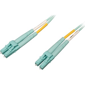 Tripp Lite by Eaton 100G Duplex Multimode 50/125 OM4 LSZH Fiber Optic Cable (LC/LC) Aqua 15 m