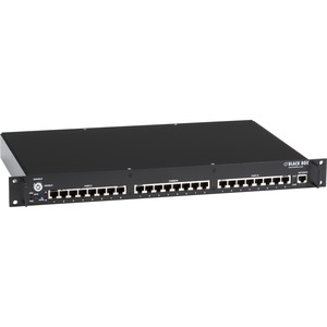 Black Box Rackmount Gang Switch - 19" , 1U, (8) RJ-45 A/B (All Pins), Network Manageable