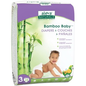 Aleva Naturals Bamboo Baby Diapers Size 3 28 Count