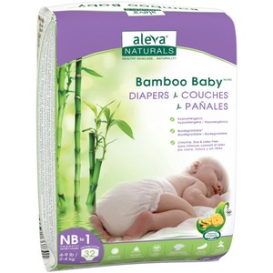 Aleva Naturals Bamboo Baby Diapers Size NB to 1 32