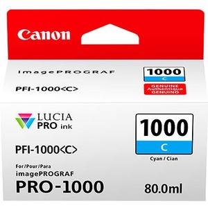 Canon LUCIA PRO PFI-1000 Original Inkjet Ink Cartridge - Cyan Pack - 5025 Photos