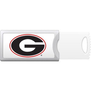 OTM University of Georgia Push USB Flash Drive, Classic - 8 GB - USB 2.0 - 5 Year Warranty