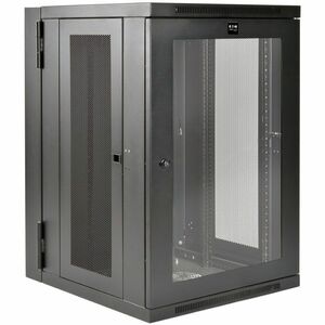 Tripp Lite by Eaton SmartRack 18U UPS-Depth Wall-Mount Half-Height Rack Enclosure Clear Acrylic Window Hinged Back