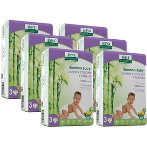 Aleva Naturals Bamboo Baby Diapers Size 3 168 Coun