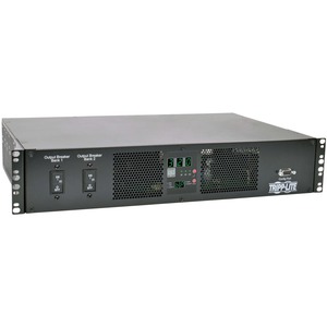 Tripp Lite by Eaton PDU 7.7kW Single-Phase 200-240V Local Metered Automatic Transfer Switch PDU 2 IEC309 32A Blue Inputs 16 C13 2 C19 Outlets 2U TAA