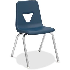 18" Seat-height Stacking Navy Student Chair