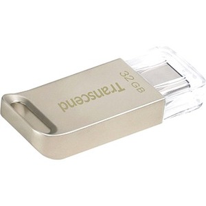Transcend 32GB JetFlash 850 USB 3.1 On-The-Go Flash Drive - 32 GB - USB 3.1 - Silver