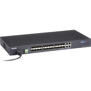 Black Box SFP Gigabit Managed Fiber Switch - 24-Port