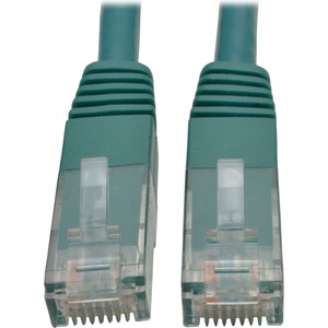 Tripp Lite by Eaton Cat6 Gigabit Molded (UTP) Ethernet Cable (RJ45 M/M) PoE Green 15 ft. (4.57 m)