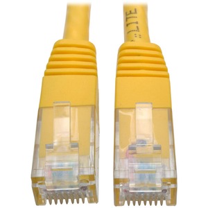 Tripp Lite by Eaton Cat6 Gigabit Molded (UTP) Ethernet Cable (RJ45 M/M) PoE Yellow 15 ft. (4.57 m)