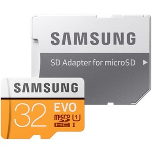 Samsung EVO 32 GB Class 10/UHS-I (U1) microSDHC - 95 MB/s Read - 30 MB/s Write - 10 Year Warranty