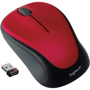Logitech M317 Wireless Mouse, 2.4 GHz with USB Unifying Receiver, 1000 DPI Optical Tracking, 12 Month Battery, Compatible with PC, Mac, Laptop, Chromebook (Red)