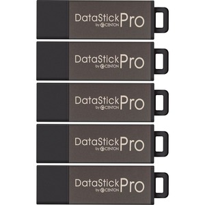 Centon DataStick Pro USB 2.0 Flash Drives - 32 GB - USB 2.0 - Gray - 5 Year Warranty - 5 Pack