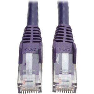 Tripp Lite by Eaton Cat6 Gigabit Snagless Molded (UTP) Ethernet Cable (RJ45 M/M) PoE Purple 50 ft. (15.24 m)