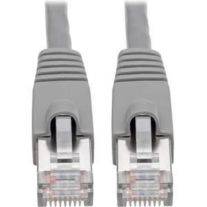 Tripp Lite by Eaton Cat6a Snagless Shielded STP Network Patch Cable 10G Certified, PoE, Gray RJ45 M/M 3ft 3'