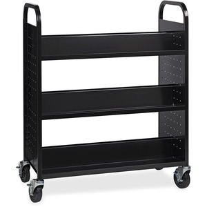 Double Sided Black Book Cart - Click Image to Close