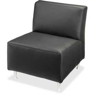 Fuze Modular Series Black Leather Guest Seating