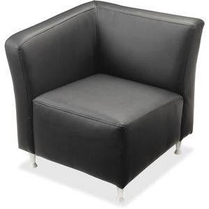 Fuze Modular Series Black Leather Guest Seating - Click Image to Close