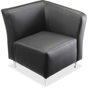 Fuze Modular Series Black Leather Guest Seating