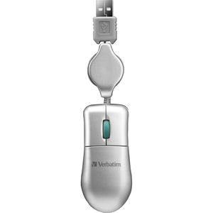Verbatim Optical Mini Travel Mouse - Optical - USB, PS/2