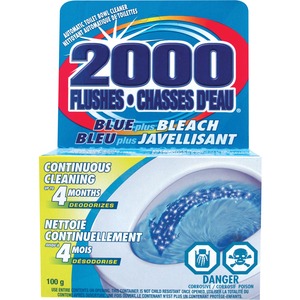2000 Flushes Blue w/Bleach Automatic Toilet Bowl Cleaner - Click Image to Close