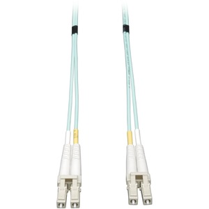 Eaton Tripp Lite Series 10Gb/40Gb/100Gb Duplex Multimode 50/125 OM3 LSZH Fiber Patch Cable (LC/LC), Aqua, 10M (32.8 ft.)