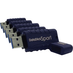 Centon 64 GB DataStick Sport USB 3.0 Flash Drive - 64 GB - USB 3.0 - Blue - 5 Year Warranty - 5 Pack