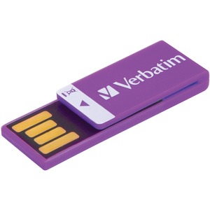 16GB Clip-it USB Flash Drive - Violet - 16GB - Violet